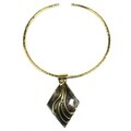 Handcrafted Squiggly Diamond-shaped Pendant Necklace (South Africa)