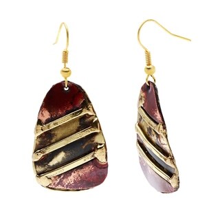 Handcrafted Copper and Brass Serenity Earrings (South Africa)