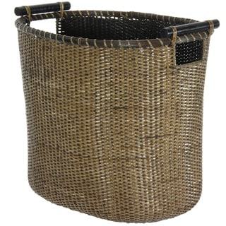 Rattan Laundry Hamper with Pole Handles (China)