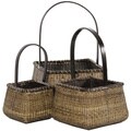 Rattan Square Handle Basket Set (China)