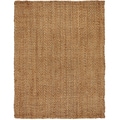 Handwoven Puja Herringbone Natural Jute Rug (8' x 10')