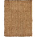 Handwoven Puja Herringbone Natural Jute Rug (4' x 6')