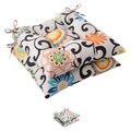 Waverly Sun-n-Shade Pom Pom Play Lagoon Tufted Seat Cushions (Set of 2)