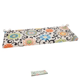 Waverly Sun-n-Shade Pom Pom Play 'Lagoon' Bench Cushion