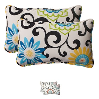 Pom Pom Play 'Lagoon' Corded Rectangular Throw Pillows (Set of 2)
