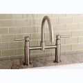 Modern Bridge Satin Nickel Kitchen Faucet