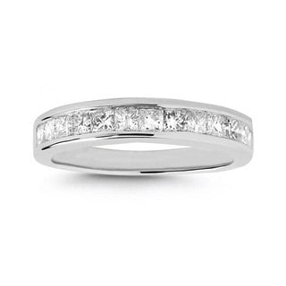 Platinum 1ct TDW Princess-cut Channel Wedding Band (H-I, I1-I2)