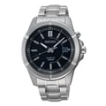 SEIKO Men's Kinetic Black Dial Stainless Steel Watch