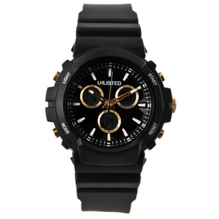 Unlisted by Kenneth Cole Men's Black Analog-digital Watch