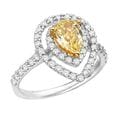 18k Two-tone Gold 1 3/4ct TDW Yellow and White Diamond Ring (G-H, SI1-SI2)