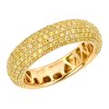 18k Yellow Gold 1ct TDW Yellow Diamond Pave Band