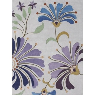 Alliyah Light Purple Wool Rug (6' x 9')