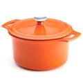 Rachael Ray Orange Cast Iron 5-Quart Round Covered Casserole