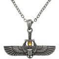 CGC Pewter Alloy Egyptian Winged Scarab Necklace