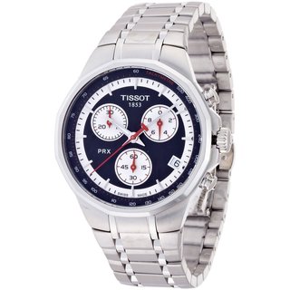 Tissot Men's PRX Black Dial Chronograph Watch