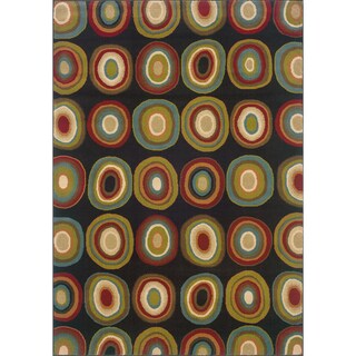Black and Green Area Rug (10' x 13')