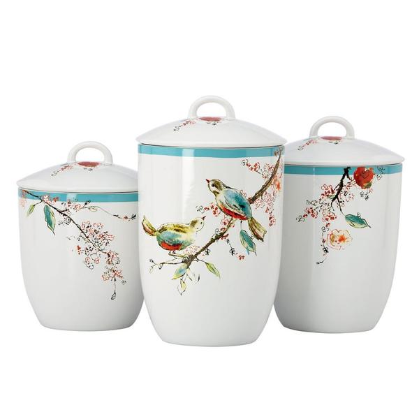 Lenox Chirp Canisters (Set Of 3) - Overstock Shopping - Big Discounts ...