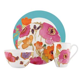 Lenox Aqua Floral Fusion 4 Piece Place Setting