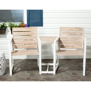 Safavieh Outdoor Jovanna White and Oak Bench