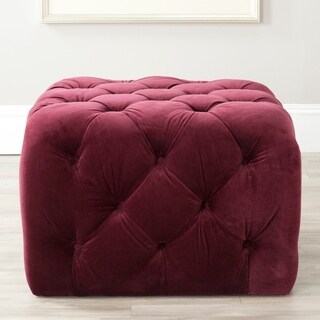 Safavieh Kenan Eggplant Purple Ottoman