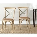 Safavieh Eleanor Oak X-Back Side Chair (Set of 2)
