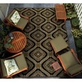 Dolce Napoli/ Black-Gold Area Rug (7'10 x 10'9)