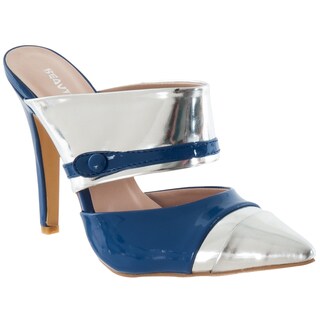 Riverberry Women's 'Celina' Metallic Contrast Pointed-toe Stilettos
