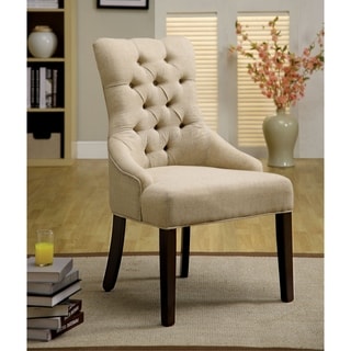 Bielson Tufted Ivory Accent-Dining Chair (Set of 2)