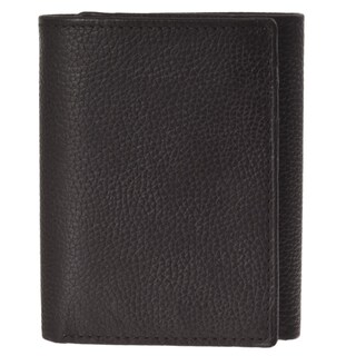 Joseph Abboud Men's Brown Leather Tri-fold Wallet