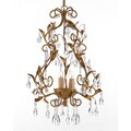 Goldtone 3-light Crystal Chandelier