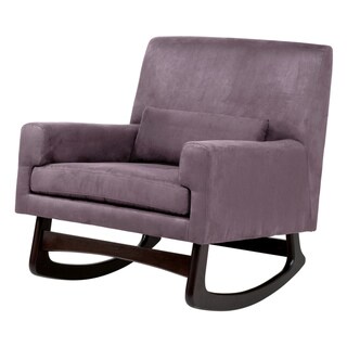 Modern Rocker in Plum Microsuede with Dark Legs