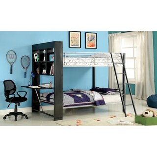 Buddy Twin-over-twin Bunk Bed with Attached Bookshelf