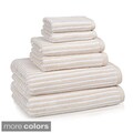 Luxury Turkish 650 GSM Cotton Striped Collection 6-piece Towel Set