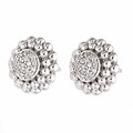 Sterling Silver 1/4ct TDW Diamond Beaded Frame Earrings (H-I, I1-I2)