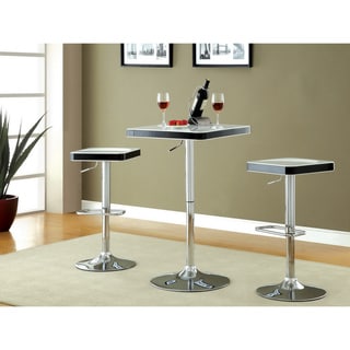 'Jetson' Square Adjustable Swivel White-top Bar Stools (Set of 2)
