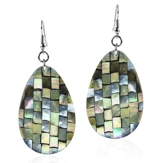 Mosaic Harmony Abalone Teardrop Handmade Earrings (Philippines)