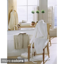 Egyptian Cotton Shawl Collar Waffle Bath Robe-Image