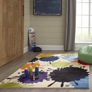 Momeni Lil' Mo Hipster Ivory Splash Rug (5' x 7')