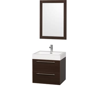 ===>  Wyndham Collection 'Amare' 24-inch Espresso/ White Sink Vanity Set