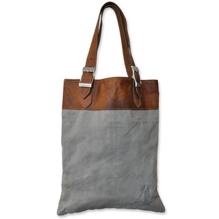 Recycled Canvas Leather Bag (India)