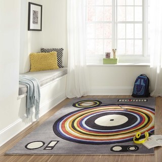 Momeni Lil Mo Hipster DJ Grey Rug (2'0 x 3'0)