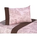 Sweet JoJo Designs Pink and Brown Toile Bedding Collection Sheet Set