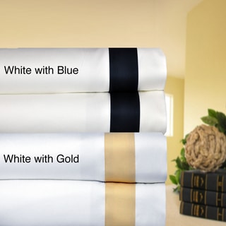 Egyptian Cotton Sateen 520 Thread Count Banded Sheet Set