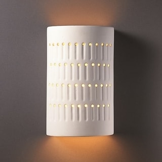 One-light Cactus Cylinder Bisque Outdoor Wall Sconce