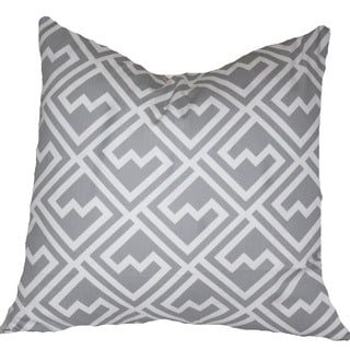 Taylor Marie Maze Pattern Grey and White Throw Pillow Cover