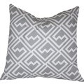 Taylor Marie Maze Pattern Grey and White Throw Pillow Cover