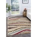 Lagoon 4512 Contemporary Beige Area Rug (7'6 x 9'10)