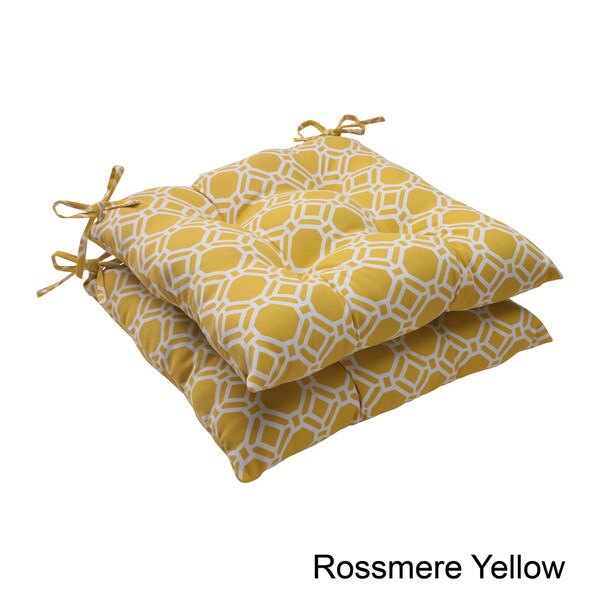 Pillow Perfect 'rossmere' Outdoor Tufted Seat Cushions (set Of 2) Icon