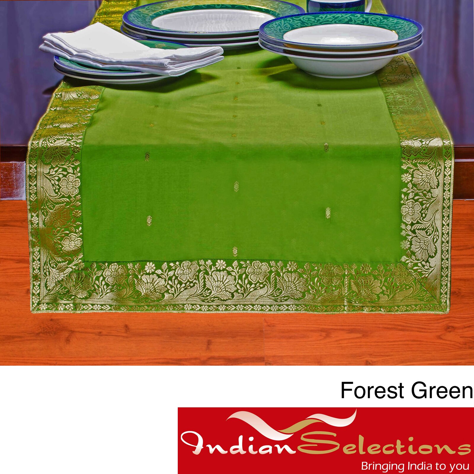 Hand Crafted 14Inch x 84Inch Sari Table Runner (India) Overstock