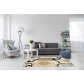 Indo Hand-tufted Ivory/ Black Wool Rug (4' x 6')